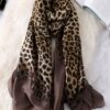 1pc Women's Leopard Print Silk Scarf, Autumn/Winter Durable, Versatile, And Stylish Bandana,Hair Band,Head Band Ideal For Dressing Up Your Look