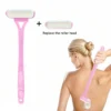 Applicateur de lotion pour le dos - Écran solaire - Hydratant - Applicateur rouleau pliable à long manche pour le dos - Outil d'application de lotion pour le corps incurvé