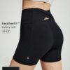 4.3"e; FeatherFit™ High Waist Crossover Anti-Slip Shorts Low Impact Yoga Pilates Daily